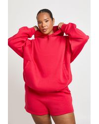 Boohoo - Plus Core Basic Raglan Seam Oversized Hoodie - Lyst