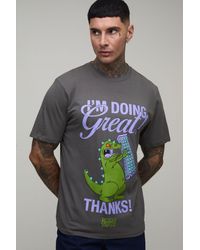 BoohooMAN - Tall Regular Rugrats Reptile License Print T-Shirt - Lyst