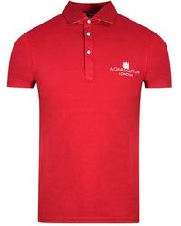 Aquascutum - London Bold Logo Polo Shirt Cotton - Lyst