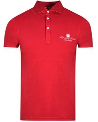 Aquascutum - London Bold Logo Polo Shirt Cotton - Lyst