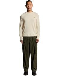 Lyle & Scott - Trui Met Ronde Hals En Lange Mouwen, Voorzien Van Geborduurd Logo Marl) - Lyst