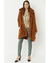 Jayley - Oversized Faux Fur Coat - Lyst