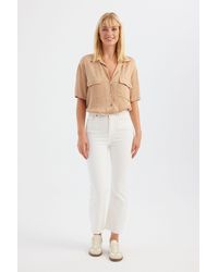 Hiccup - Solid Pocket Short Sleeve Relaxed Shirt - Lyst