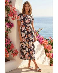 Roman - Petite Floral Pocket Midi Dress - Lyst
