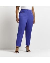 River Island - Straight Leg Trousers Plus - Lyst