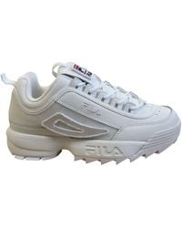 Fila - Disruptor Ii Patches Damen Weiße Trainer - Lyst