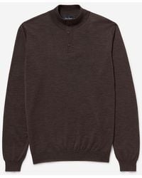 Oliver Sweeney - Merino Wool Buttoned Funnel-Neck Jumper - Lyst