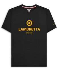 Lambretta - T-Shirt Tee Crew Neck Racing Stripe Textile - Lyst