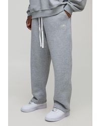 BoohooMAN - Baggy Fit Script Joggers - Lyst