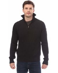 Belstaff - Cotton Wool Rib Stanley Quarter Zip Jumper - Lyst