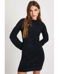 Boohoo - Bow Back Detail Super Soft Knitted Mini Dress - Lyst