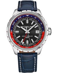 Stuhrling - Global Voyager 1014 Gmt World Timer Watch - Lyst
