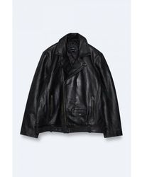 Nasty Gal - Plus Size Real Leather Boyfriend Biker Jacket - Lyst