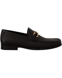 Ferragamo - Calf Leather Moccasins Loafers Shoes - Lyst