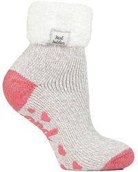 Heat Holders - Ladies Non Slip Thermal Low Cut Ankle Slipper Bed Socks With Grips - Lyst