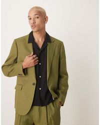 ASOS - Premium 100% Linen Slim Suit Jacket - Lyst