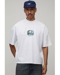 BoohooMAN - Oversize Boxy Palm Springs Print T-Shirt Cotton - Lyst