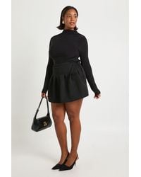 Boohoo - Plus Woven Pleated Wrap Skort - Lyst