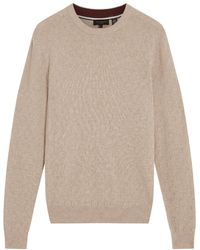 Ted Baker - Sainsy T Stitch Crew Neck Jumper Cotton - Lyst