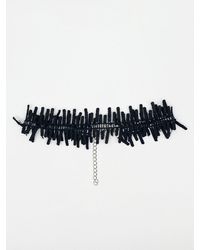 SVNX - Corded Zig Zag Ladder Effect Choker - Lyst