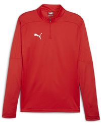 PUMA - Teamfinal Training 1 4 Zip Fleece - Lyst