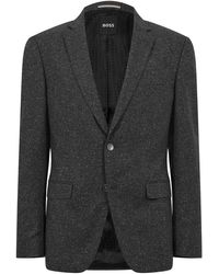 BOSS - Notched Neck Long Suit Jacket - Lyst