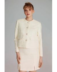 GUSTO - Textured Jacket With Buttons - Lyst