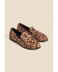 Sosandar - Leopard Print Snaffle Trim Mule Loafers - Lyst