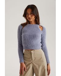 Urban Bliss - Fluffy Cut Out Cropped Jumper - Lyst