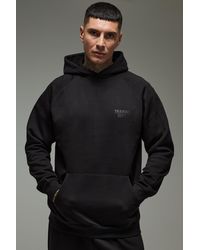 BoohooMAN - Tall Training Dept Oversized Embossed Hoodie - Lyst