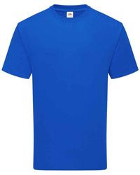Fruit Of The Loom - Adult Cotton T-Shirt (Royal) - Lyst