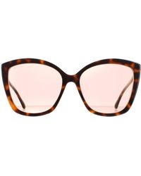 Jimmy Choo - Cat Eye Havana Mirror Nat/S - Lyst