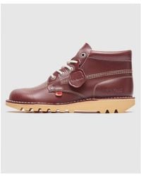 Kickers - Men's Kick Hi Leather Boots In Red - Lyst