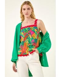 Roman - Floral Ric Rac Cami Top - Lyst