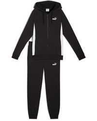 PUMA - Full Zip Hooded Fleece Tracksuit - Lyst