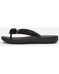 Fitflop - Iqushion Glossy-Button Flip-Flops - Lyst
