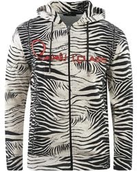 Roberto Cavalli - Zebra Print Zip-Up Hoodie Cotton - Lyst