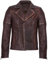 Infinity Leather - Slim Fit Brando Style Cross Zip Biker Jacket - Lyst