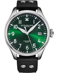 Stuhrling - Airman 4078 Quartz 43Mm Pilot Watch - Lyst