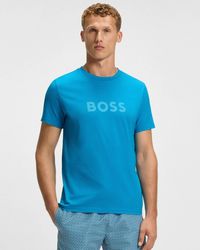 BOSS - Rn Relaxed Fit T-Shirt With Contrast Logo - Lyst