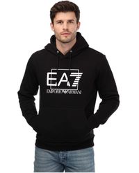 EA7 - Emporio Armani Visibility Hoodie Met Logo Voor , Zwart - Lyst