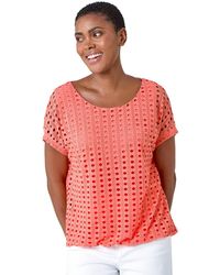 Roman - Cut Out Detail Stretch Top - Lyst