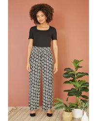 Yumi' - Geo Print Relaxed Fit Trousers Viscose - Lyst