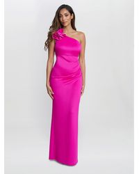 Gina Bacconi - Agatha 3D Flower One Shoulder Maxi Dress - Lyst