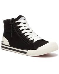 Rocket Dog - Ladies Jazzin Lace Up Zip Hi Top Casual Shoes - Lyst