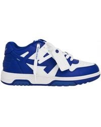 Off-White c/o Virgil Abloh - Out Of Office Leather Blue Sneakers - Lyst