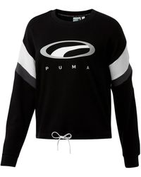 PUMA - 90S Crewneck Sweatshirt Graphic Logo Jumper 579401 01 - Lyst