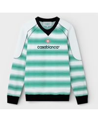 CASABLANCA - Interlock Sweatshirt Gradient Stripe Polycotton - Lyst