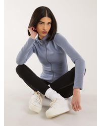 Pink Vanilla - Two Tone Rib Double Zip Top - Lyst