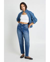 Boohoo - The High Waist Mom Jean - Lyst